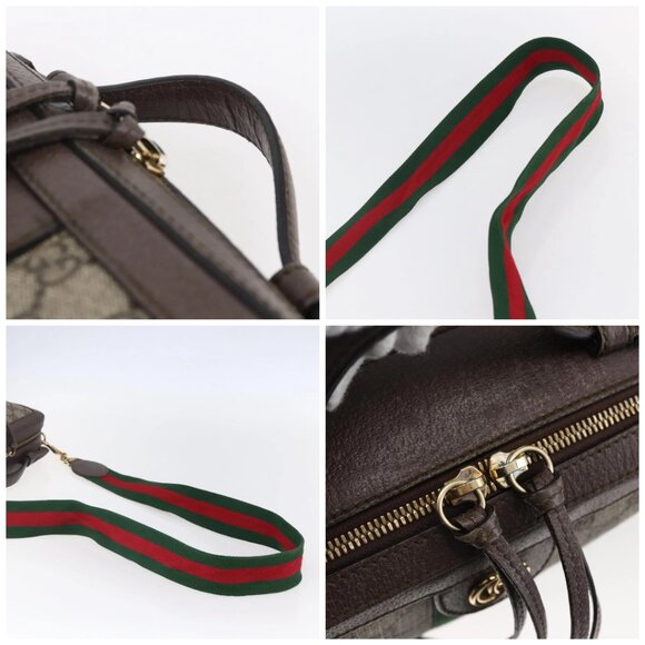 GUCCI Ophidia GG Supreme Web Sherry Line Bag PVC Beige 550622 Auth 149185 - Picture 15 of 16